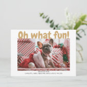 ああ何おもしろい型はっきりした格子模様クリスマスカード シーズンカード (スタンド正面)