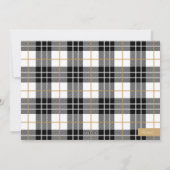 ああ何おもしろい型はっきりした格子模様クリスマスカード シーズンカード (裏面)