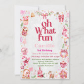 ああ何おもしろい女の子クリスマス招待状。 招待状 (正面)