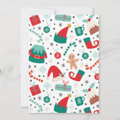 ああ何おもしろい小妖精や小人クリスマス1st誕生日パーティー 招待状 (裏面)