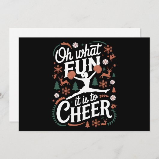 ああ何おもしろい応援醜いチアリーティングクリスマス シーズンカード (正面/裏面)