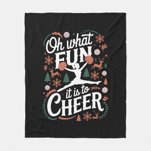 ああ何おもしろい応援醜いチアリーティングクリスマス フリースブランケット (正面)
