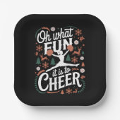 ああ何おもしろい応援醜いチアリーティングクリスマス ペーパープレート (正面)