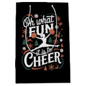 ああ何おもしろい応援醜いチアリーティングクリスマス ミディアムペーパーバッグ (正面)