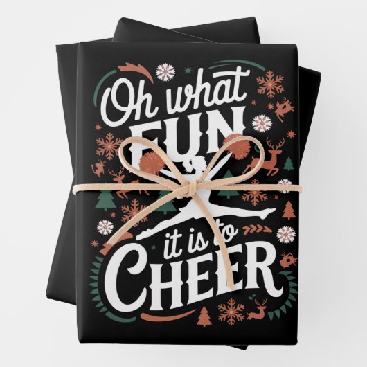 ああ何おもしろい応援醜いチアリーティングクリスマス ラッピングペーパーシート (インサイチュ)