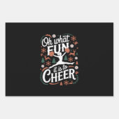 ああ何おもしろい応援醜いチアリーティングクリスマス ラッピングペーパーシート (正面)