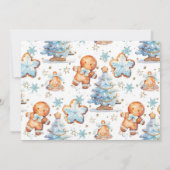 ああ何おもしろい男の子リトルクッキー1st誕生日の写真 招待状 (裏面)