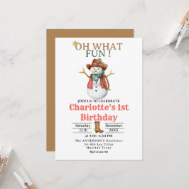 ああ何おもしろい西カウボーイクリスマス1日の誕生日 招待状