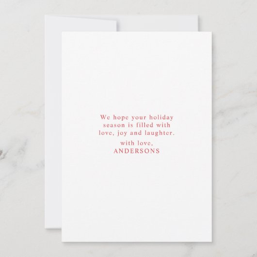 ああ何おもしろい赤クリスマスカード | フェスティバル休日 招待状 (裏面)