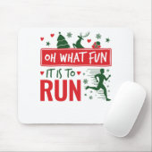 ああ何おもしろい走だの走クリスマスランナー マウスパッド (マウス)