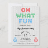 ああ何おもしろい醜いクリスマスセーターパーティー 招待状 (正面)
