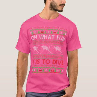 ああ何おもしろい醜いスキューバダイビングキリストをダイビングする Tシャツ