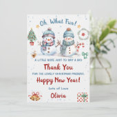 ああ何おもしろい雪クリスマスパーティーありがとう 招待状 (スタンド正面)