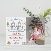 ああ何おもしろい雪クリスマスパーティー写真ありがとう 招待状 (スタンド正面)