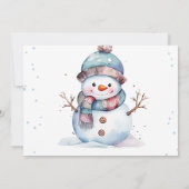 ああ何おもしろい雪クリスマスパーティー写真ありがとう 招待状 (裏面)