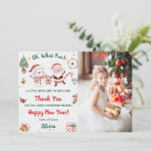 ああ何おもしろい雪クリスマスパーティー写真ありがとう 招待状 (スタンド正面)