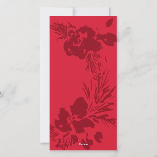 ああ何おもしろい鮮やかなクリスマスレッド シーズンカード (裏面)