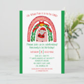 ああ何おもしろい1人なんだろう!サンタファースト誕生日 招待状 (スタンド正面)