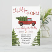 ああ何おもしろい1人なんだろう!赤いピックアップトラック 招待状 (スタンド正面)