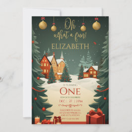 ああ何おもしろい1回目の誕生日クリスマス 招待状
