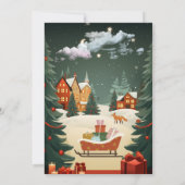 ああ何おもしろい1回目の誕生日クリスマス 招待状 (裏面)