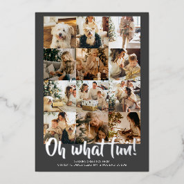 ああ何おもしろい12写真クリスマスホリデーシーズン 箔シーズンカード