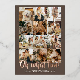 ああ何おもしろい12写真クリスマスホリデーシーズン 箔シーズンカード