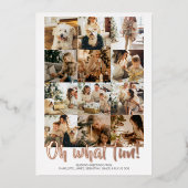 ああ何おもしろい12写真クリスマスホリデーシーズン 箔シーズンカード (正面)