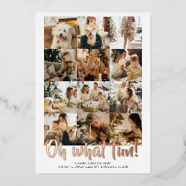 ああ何おもしろい12写真クリスマスホリデーシーズン 箔シーズンカード