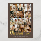 ああ何おもしろい12写真クリスマスホリデーシーズン 箔シーズンカード (正面)