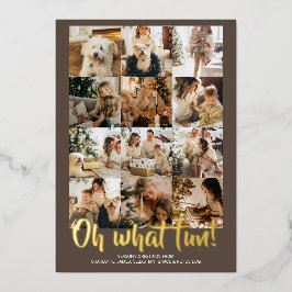 ああ何おもしろい12写真クリスマスホリデーシーズン 箔シーズンカード