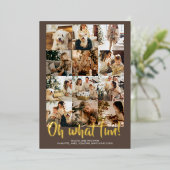 ああ何おもしろい12写真クリスマスホリデーシーズン 箔シーズンカード (立ち正面)