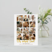 ああ何おもしろい12写真クリスマス 箔シーズンポストカード (立ち正面)