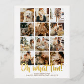 ああ何おもしろい12写真クリスマス 箔シーズンポストカード (正面)