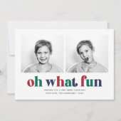 ああ何おもしろい2枚の写真クリスマス シーズンカード (正面)