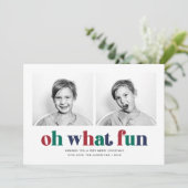 ああ何おもしろい2枚の写真クリスマス シーズンカード (スタンド正面)