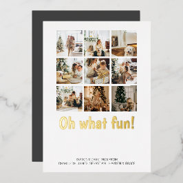ああ何おもしろい9写真クリスマスホリデーシーズン 箔シーズンカード