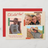 ああ何おもしろい!和紙フレームホリデー3 – 写真 シーズンカード (正面/裏面)