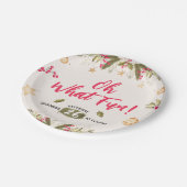 ああ何おもしろい!水色と自然クリスマスパーティー ペーパープレート (アングル)