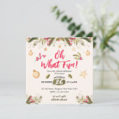 ああ何おもしろい！水色と自然クリスマスパーティー 招待状 (スタンド正面)