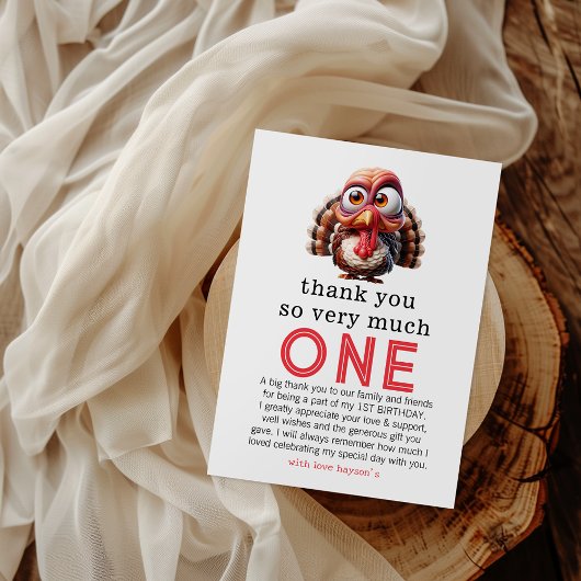 ああ何がおもしろいカリカティターキー1日の誕生日 サンキューカード