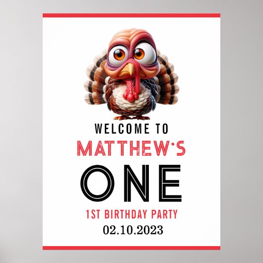 ああ何がおもしろいカリカティターキー1日の誕生日 ポスター (正面)