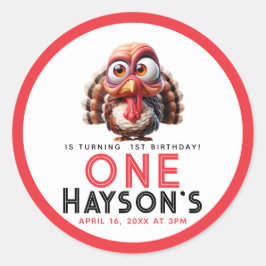 ああ何がおもしろいカリカティターキー1日の誕生日 ラウンドシール