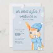 ああ何ておもしろい冬の最初の誕生日 招待状 (正面)