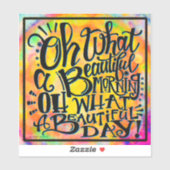 ああ何て美しい日カラフルおもしろい シール (シート)