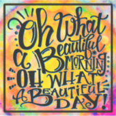 ああ何て美しい日カラフルおもしろい シール (正面)