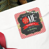 ああ何というおもしろいが一つだろう!クリスマス1回目の誕生日 スクエアシール