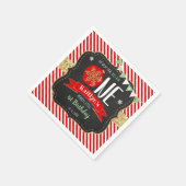 ああ何というおもしろいが一つだろう！クリスマス1回目の誕生日 スタンダードカクテルナプキン (角)