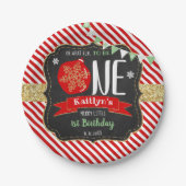 ああ何というおもしろいが一つだろう!クリスマス1回目の誕生日 ペーパープレート (正面)