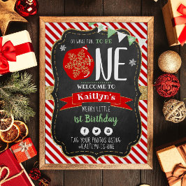 ああ何というおもしろいが一つだろう！クリスマス1回目の誕生日 ポスター